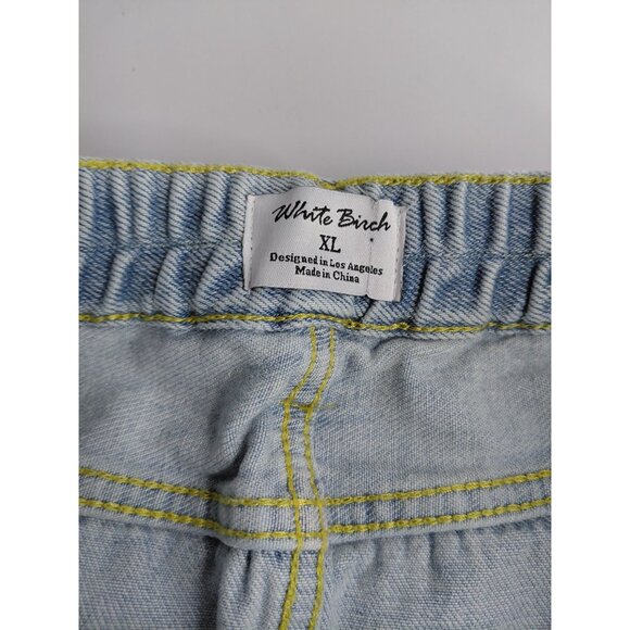 White Birch Womens Light Blue Distressed Denim Jeans XL - Picture 3 of 12